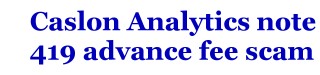 title for 419 Advance Fee Scam note
