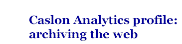 title for Web Archive profile
