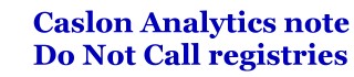 title for Do Not Call Registry note