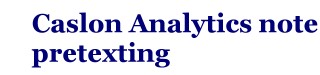 title for Pretexting note